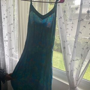 Chic Blue Floral Chemise